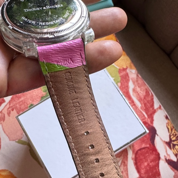 Dooney & Bourke Pink and Green Zebra Watch - Picture 7 of 7